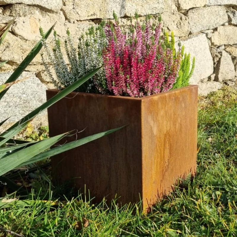 Corten Steel Planter Cube