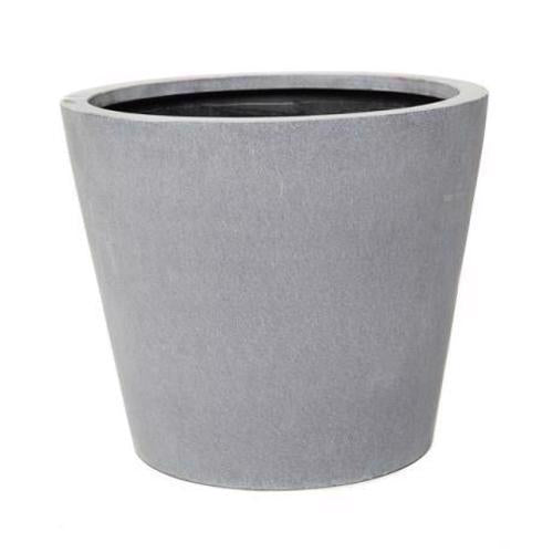 Grey resin stone polystone fibrestone planter pot