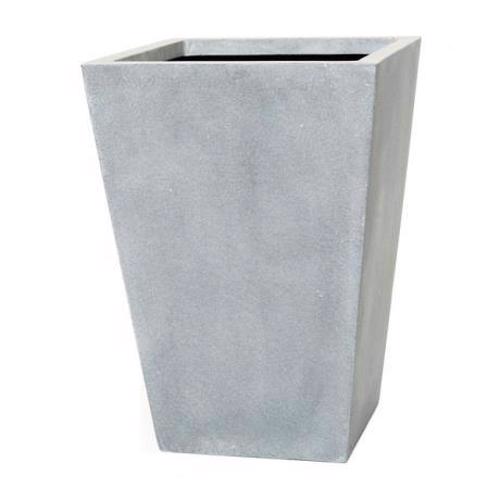 tapered planter white resin stone