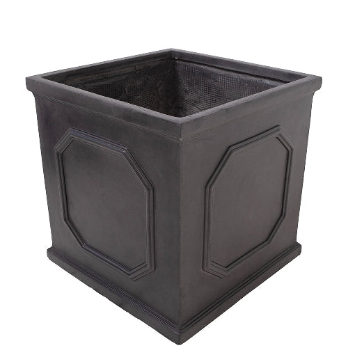 Faux lead planter cube