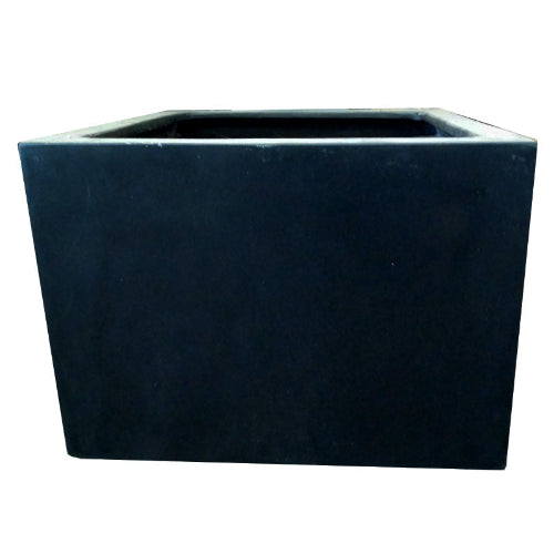 Black Polystone Fibrestone Square Planter Pot