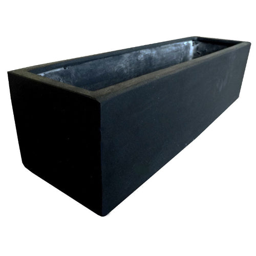 Window box resin stone polystone black planter