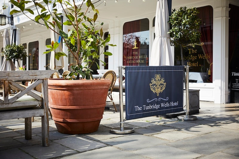 Terracotta Pot outside Hotel