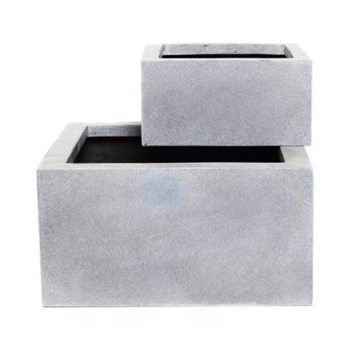 Grey Polystone Low Square