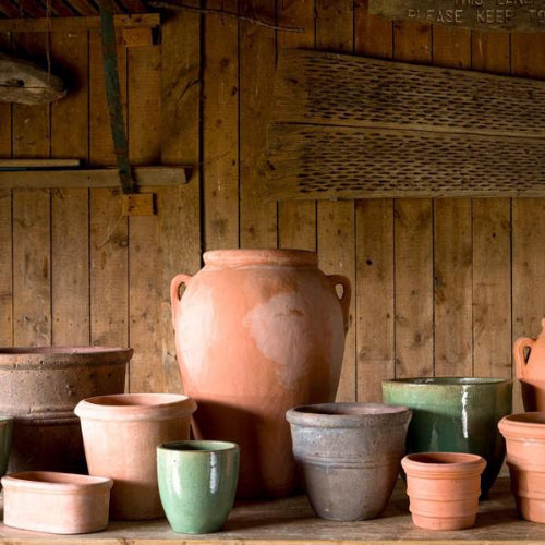 Terracotta Handled Pot among other planters