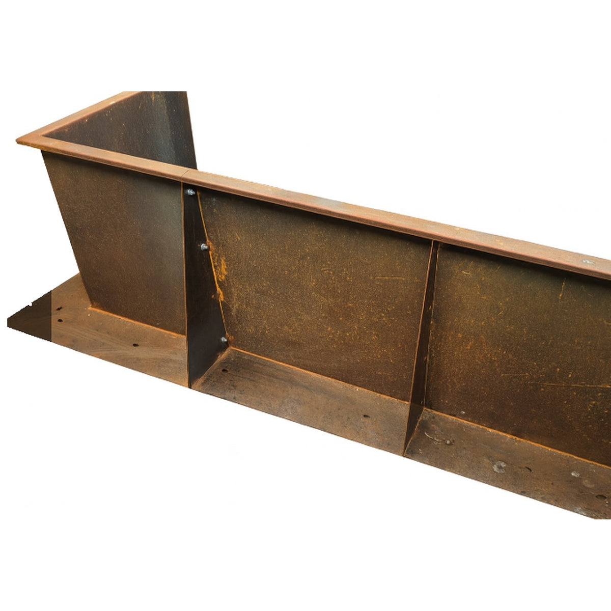 Corner corten steel garden edging UK – rusted weathering steel raised bed border for modern landscape design