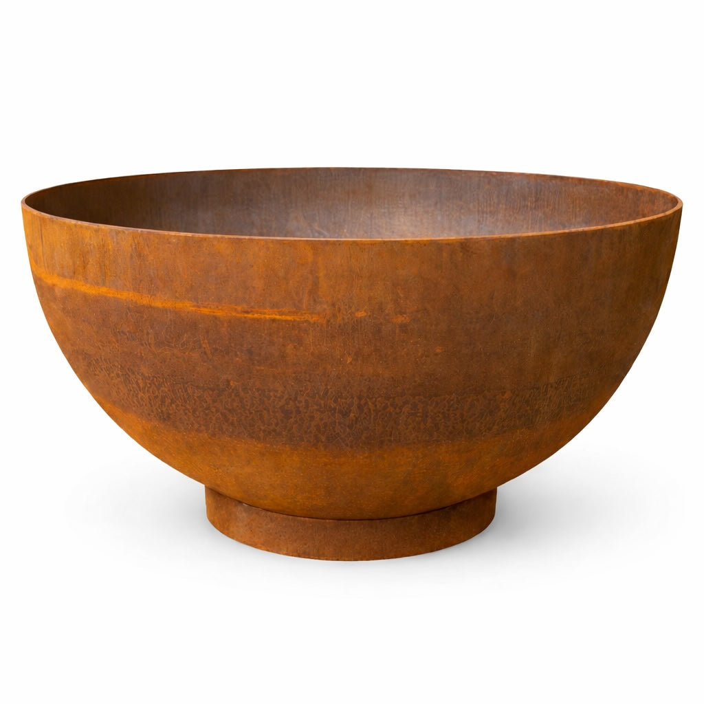 Corten Steel Deep rusty bowl for gardens