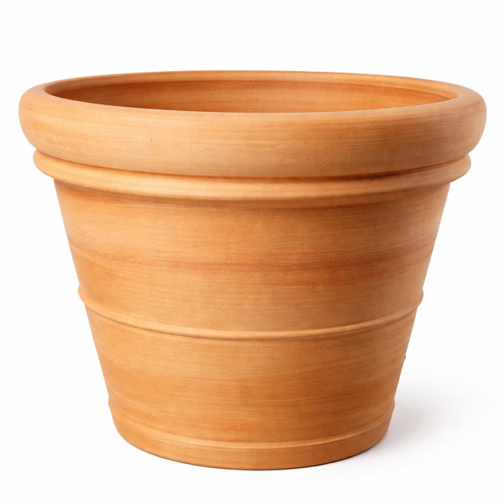 Large terracotta pot used for restaurants, cafe terraces, hotels and luxury gardens