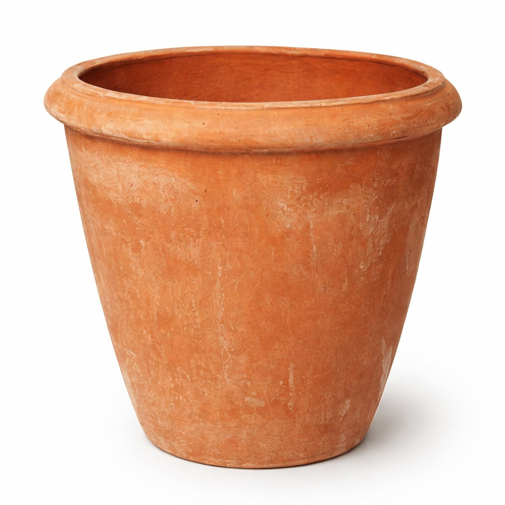 Large Italian-style terracotta planter pot for olive trees and bay trees – premium outdoor clay garden planter UK