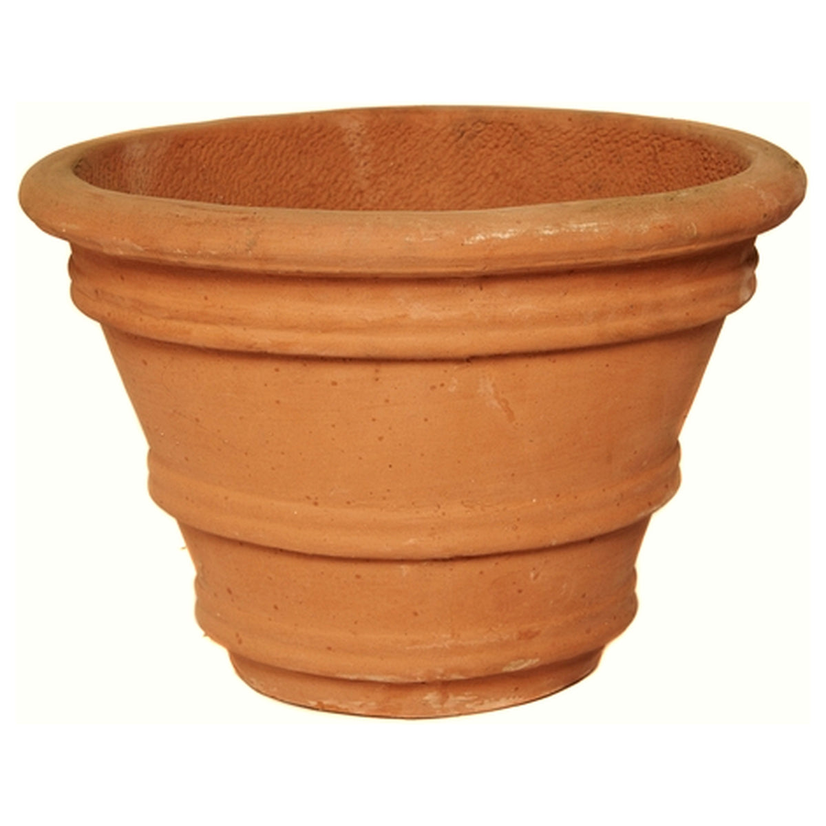 Luxury handcrafted terracotta Toscana planter with traditional artisan finish for architectural garden and patio planting