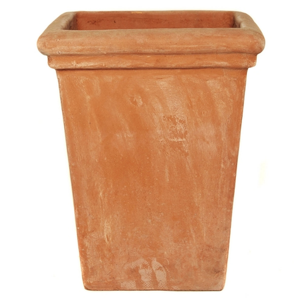 Tall square terracotta planter UK – large frost resistant clay pot for olive and bay trees
